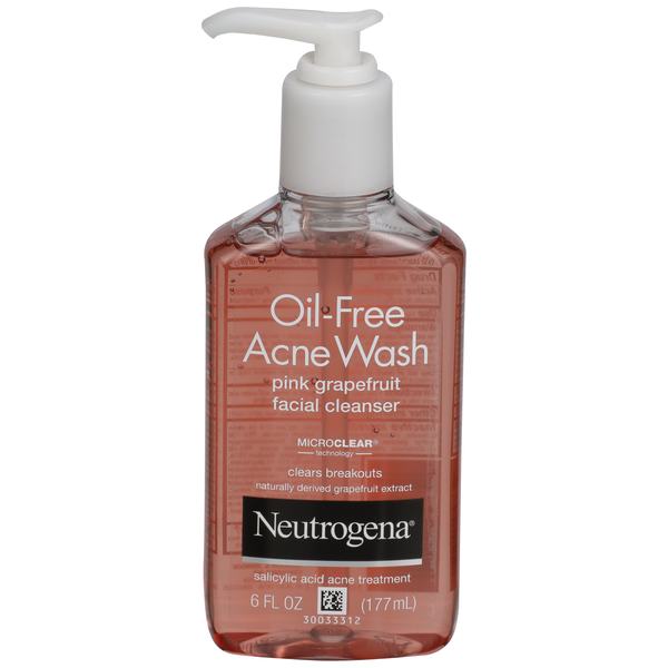 Neutrogena Oil-Free Acne Wash Pink Grapefruit Facial Cleanser 6 oz., PK12 6805365